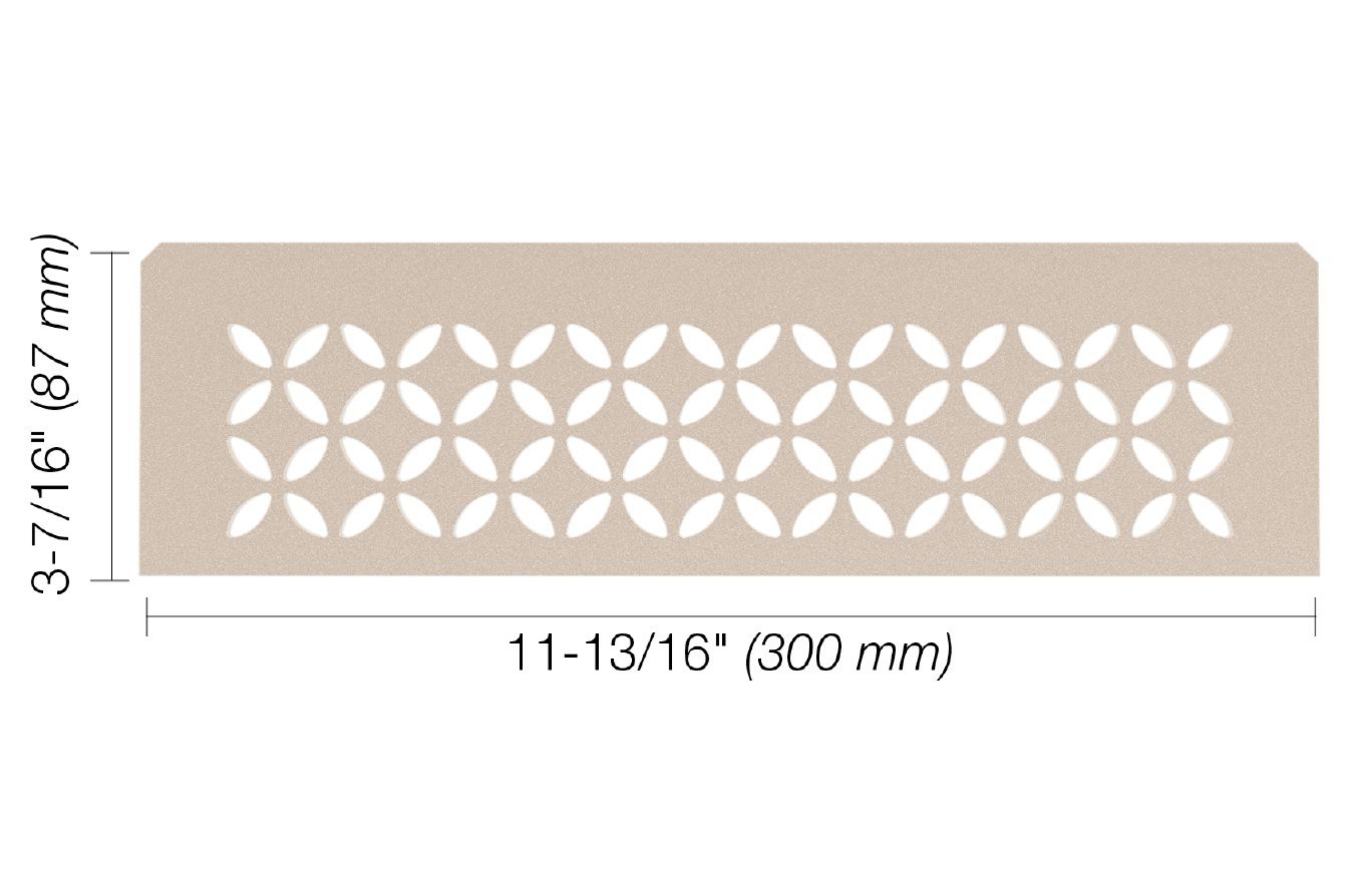 Schluter Shelf Rectangle Niche Floral Crème SNS1D5TSC