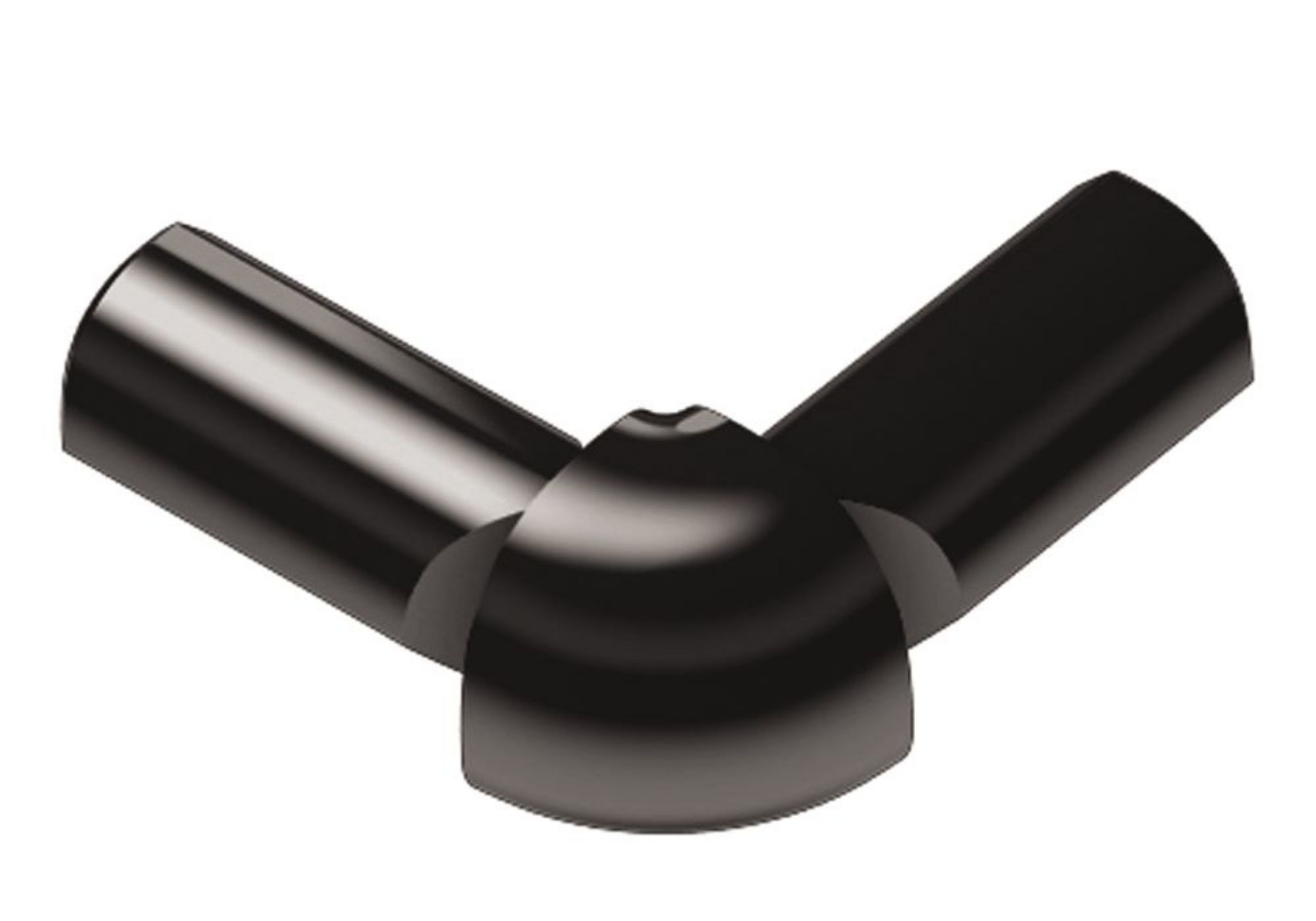 Schluter Rondec Coin Ext 2-Bouts 1/2" Alum Noir Brillant E2L/RO125AGSG