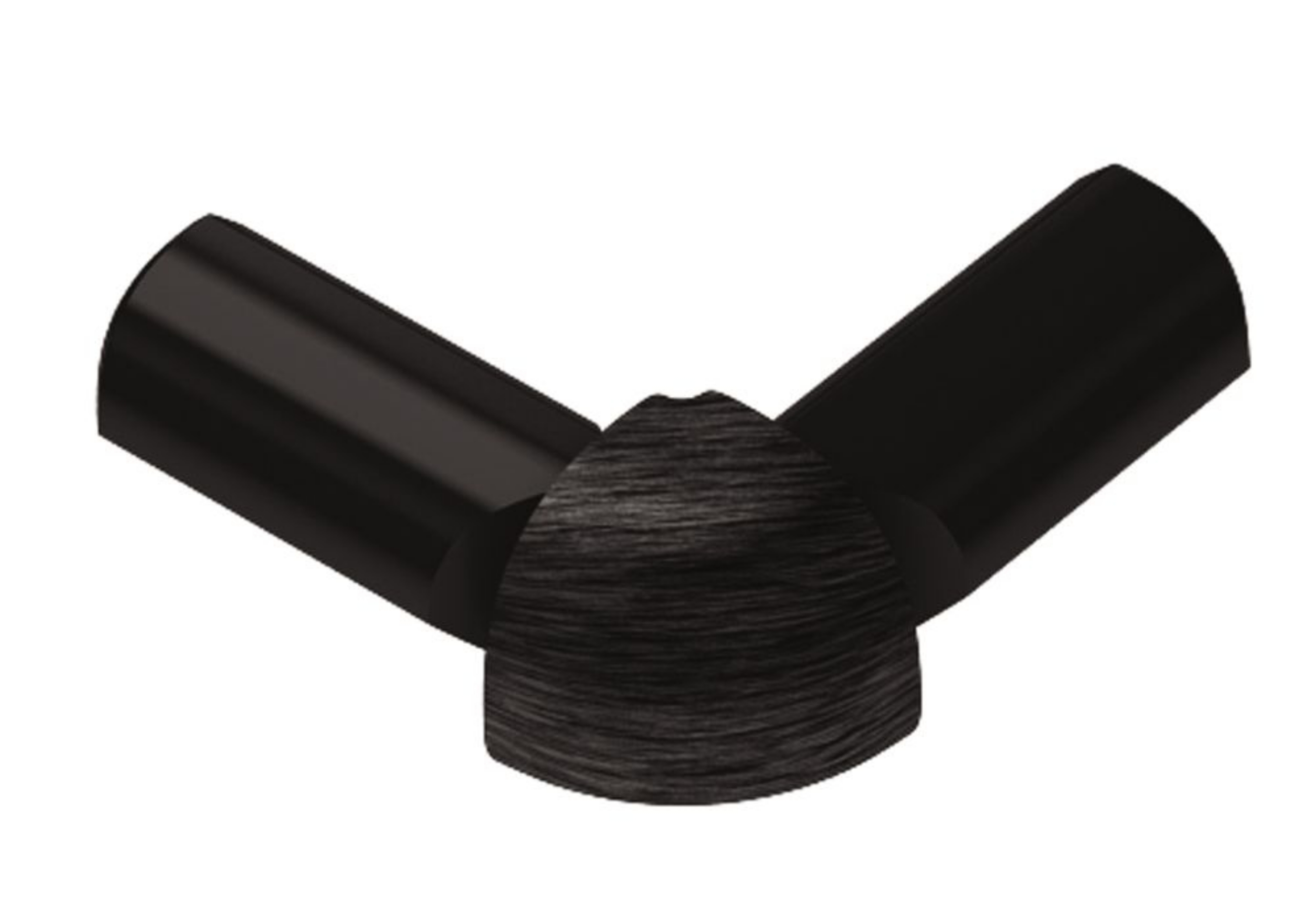 Schluter Rondec Coin Ext 2-Bouts 5/16" Alum Noir Brossé E2L/RO80AGSB