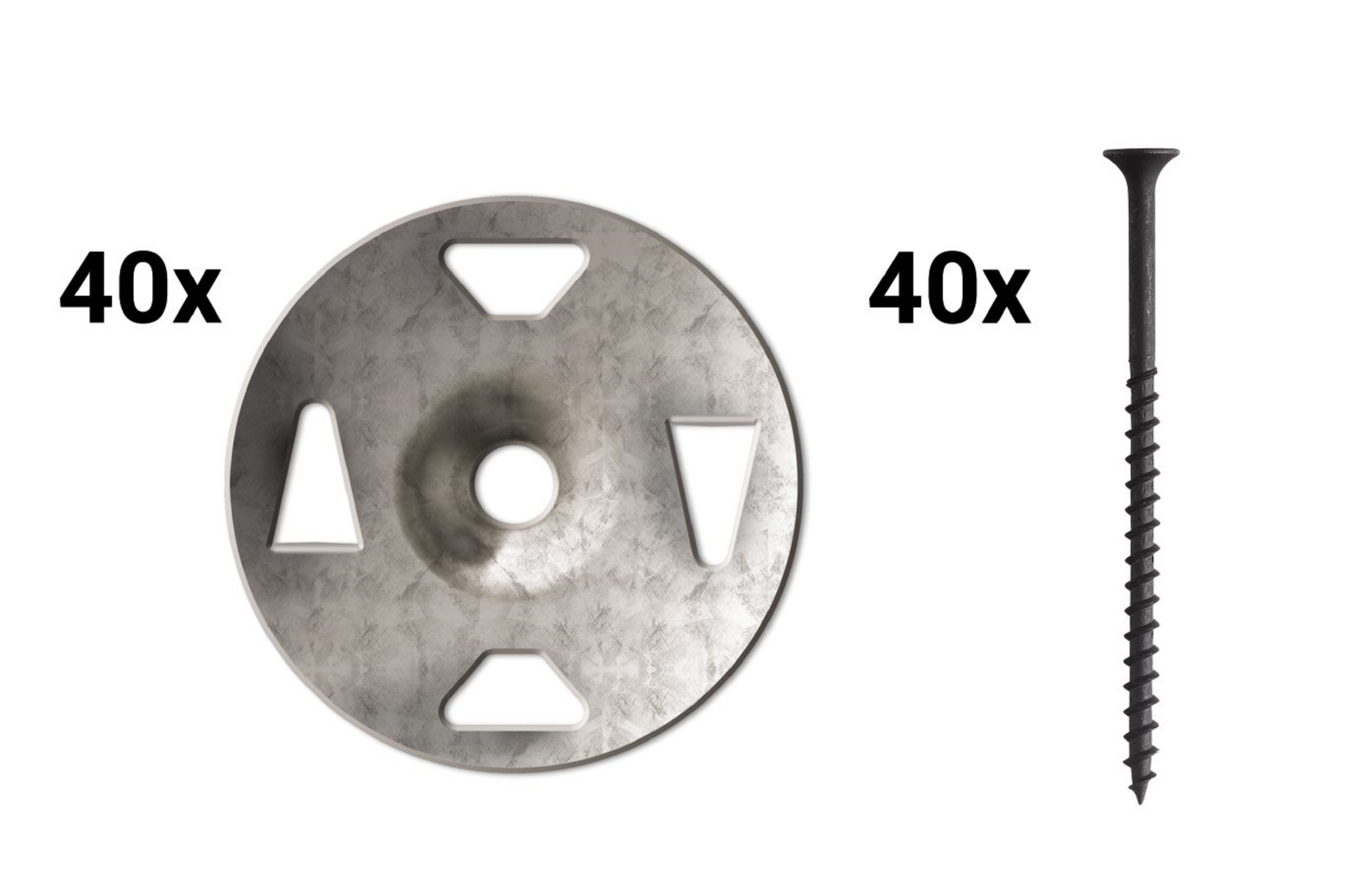 Schluter Kerdi-Board Vis 1-5/8" (40) + Rondelles (40) KBZS35GT32Z