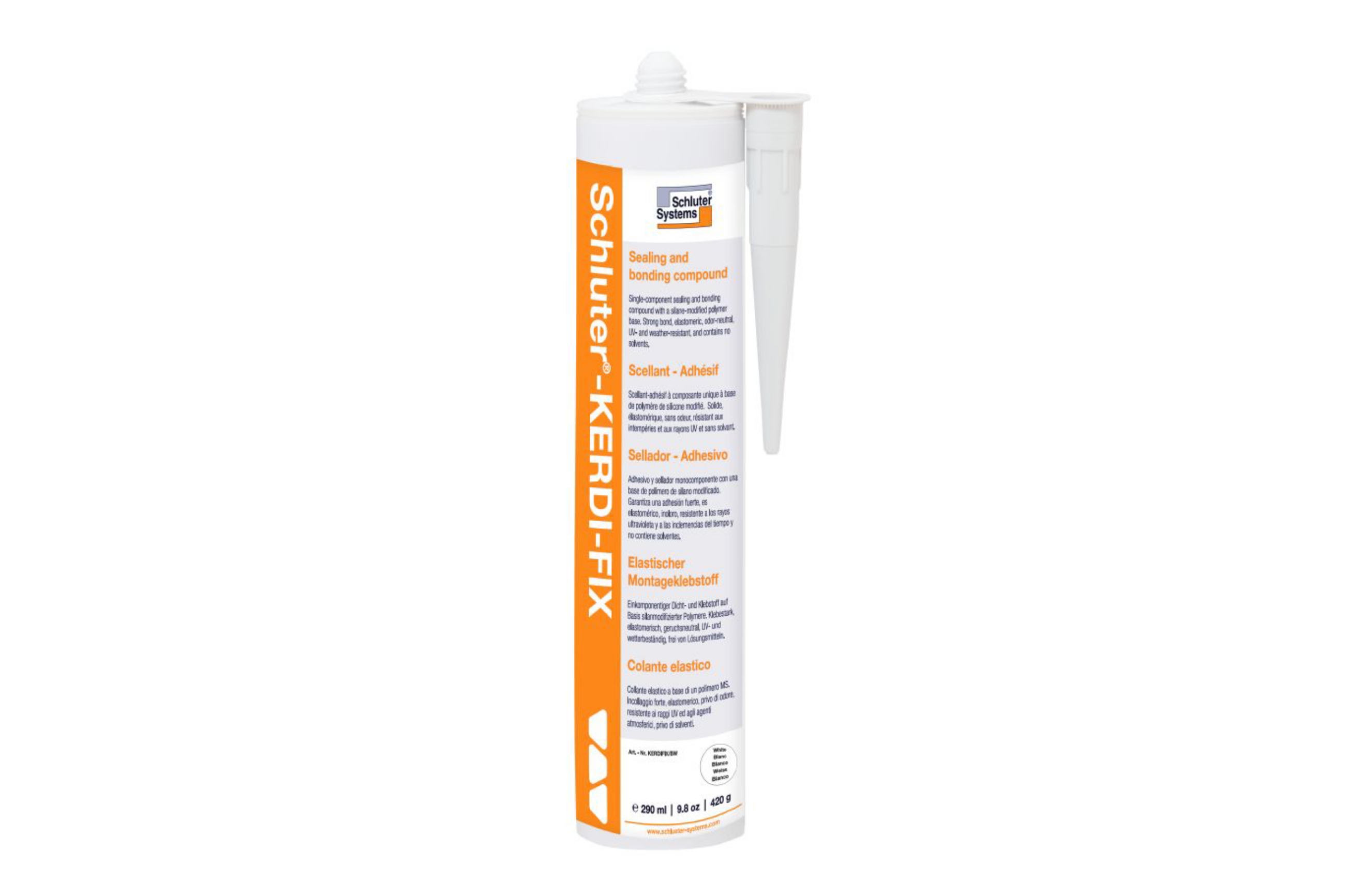 Schluter Kerdi-Fix Scellant/Colle 290Ml Blanc Écl KERDIFIX/BW