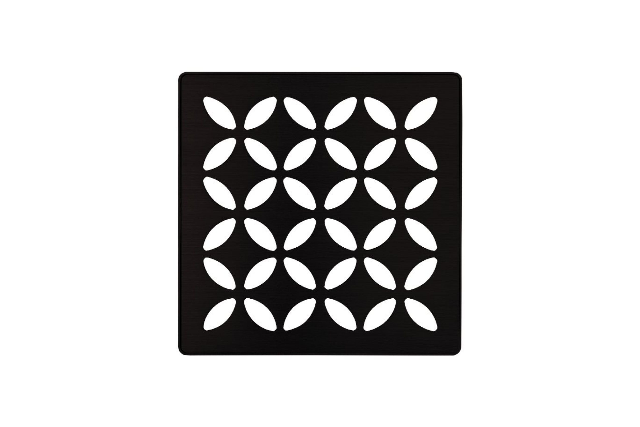 Schluter Kerdi-Drain Ens Grille 4" Noir Mat Floral KDIF4GRKMGSD5