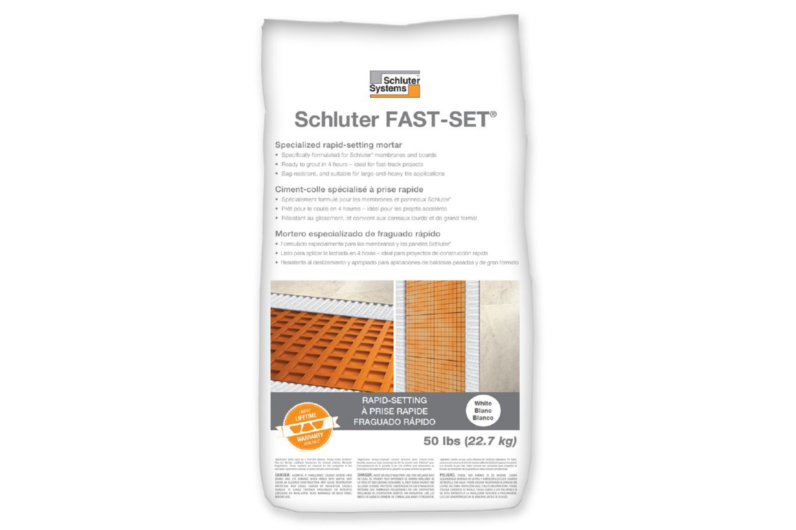 Schluter Schluter Fast-Set Prise Rapide Blanc SETF50W