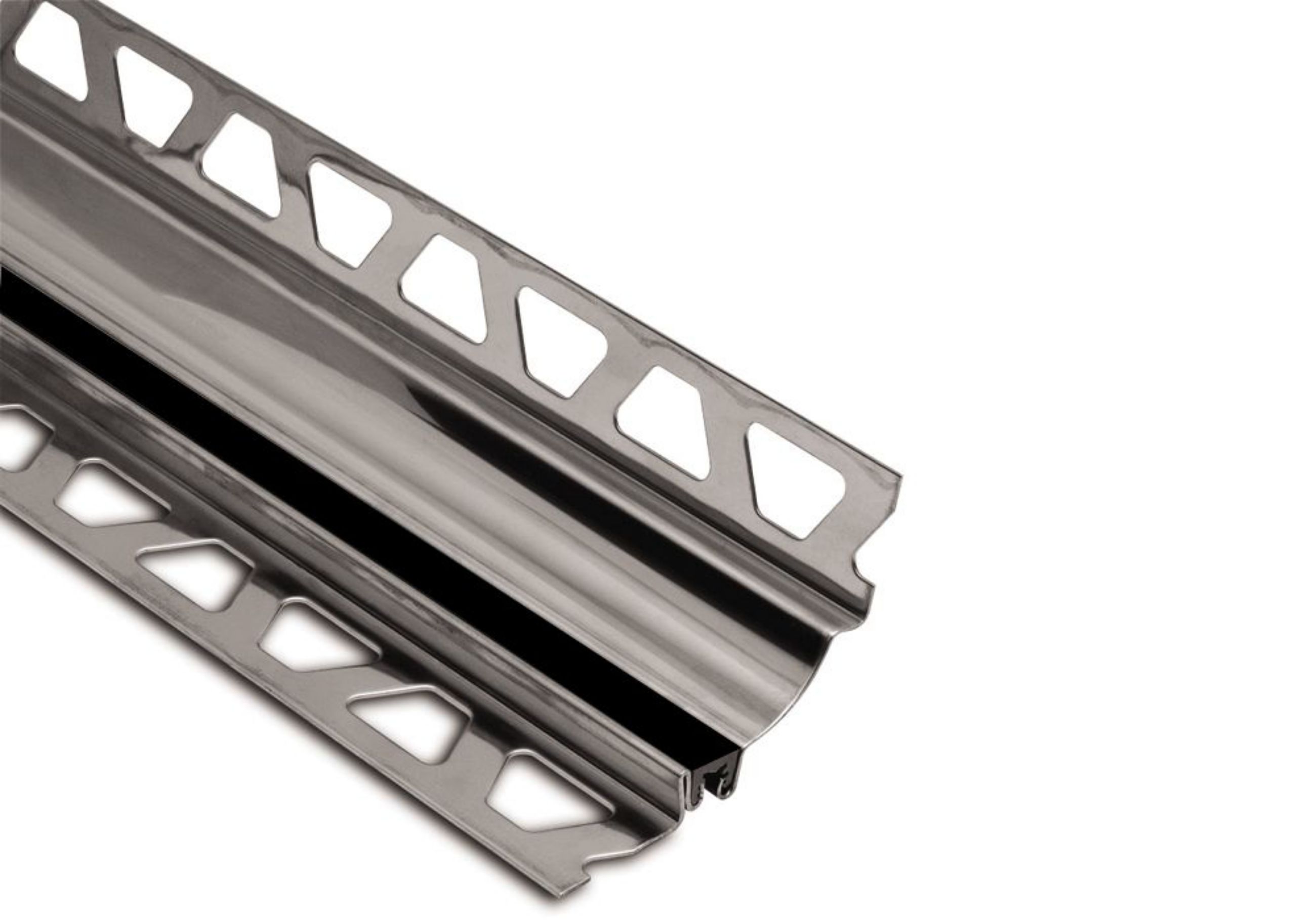 Schluter Dilex-Hks 17/32"x9/32" Inox / Noir HKSV2AU14/O7GS