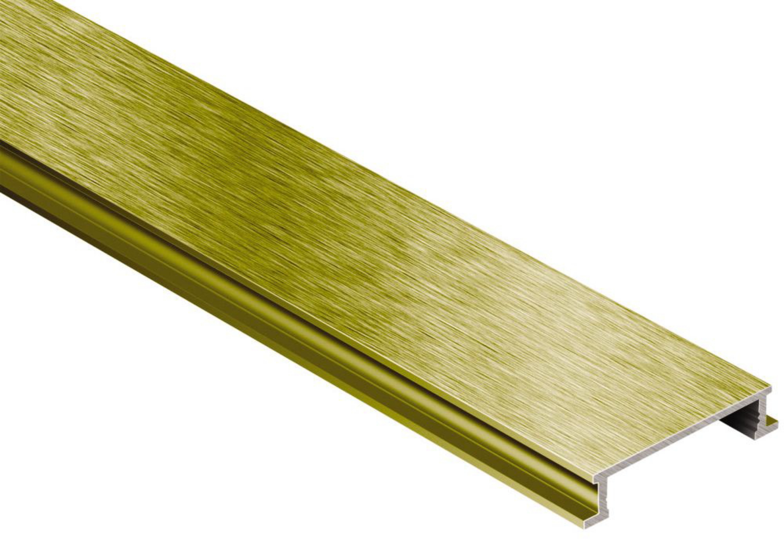Schluter Designline 1" Bordure 1/4" Alum Laiton Brossé DL625AMGB