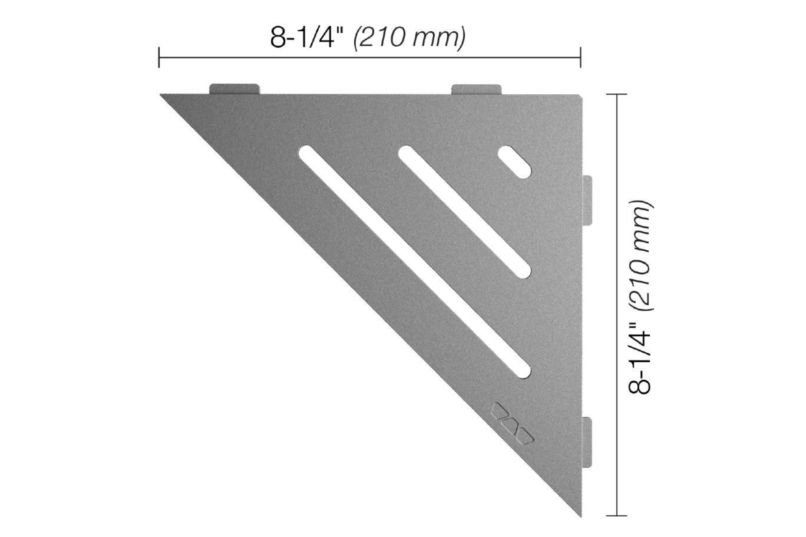 Schluter Shelf-E Triangle Coin Wave Étain SES1D10TSG