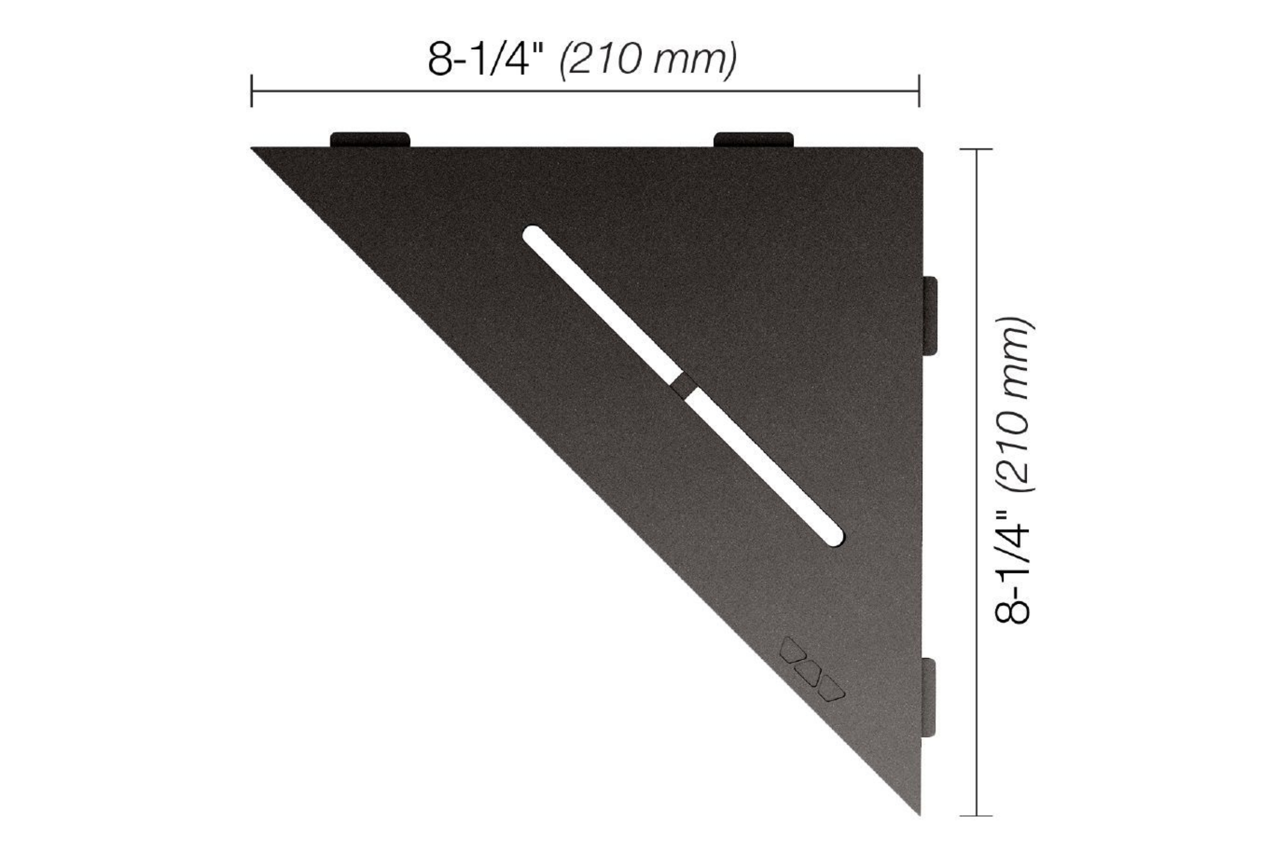 Schluter Shelf-E Triangle Coin Pure Anthracite Foncé SES1D7TSDA