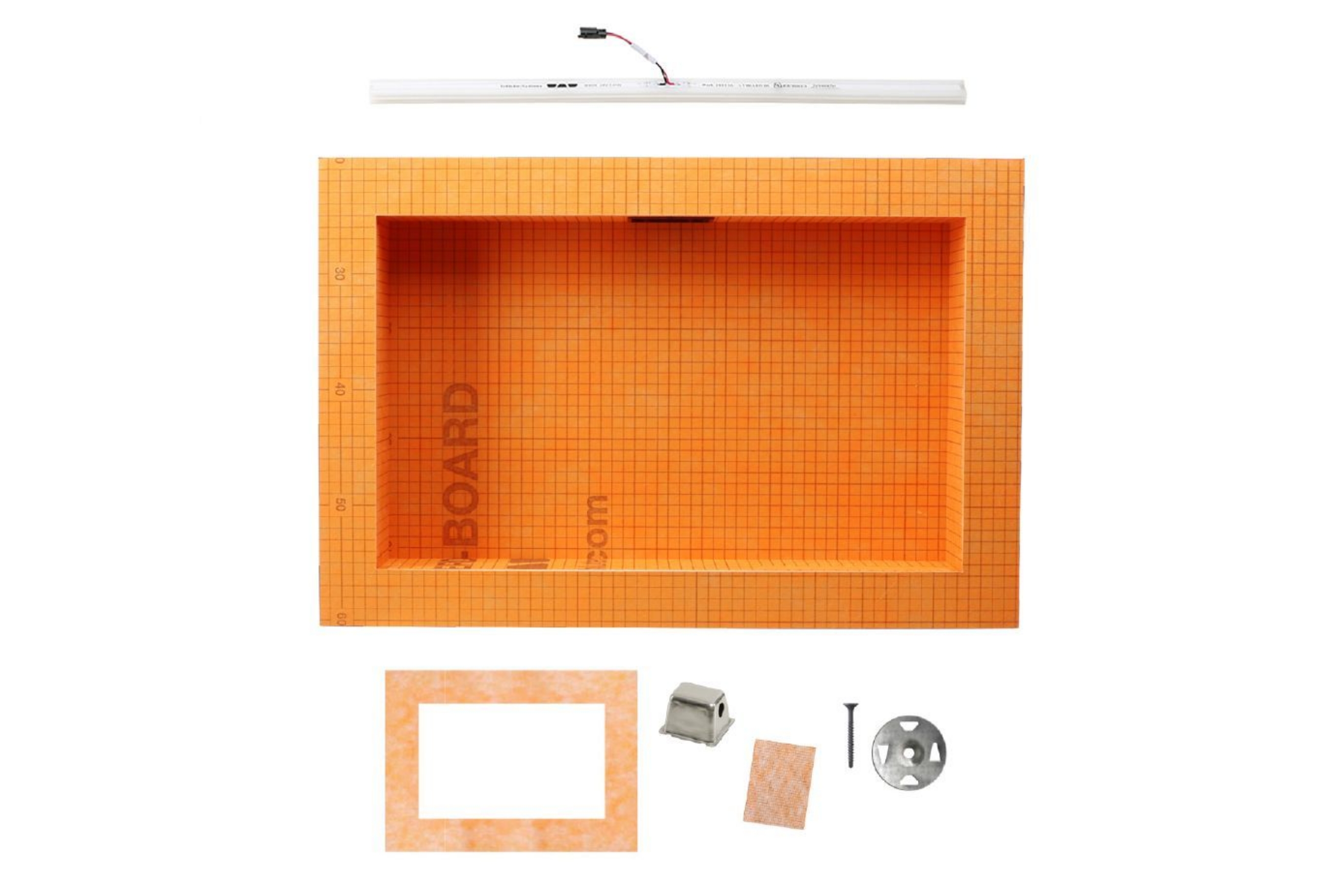 Schluter Kerdi-Board-SNLT Niche De Douche 12" X 20" Installation horizontale DEL Blanc Doux KB12SNLT4WWF