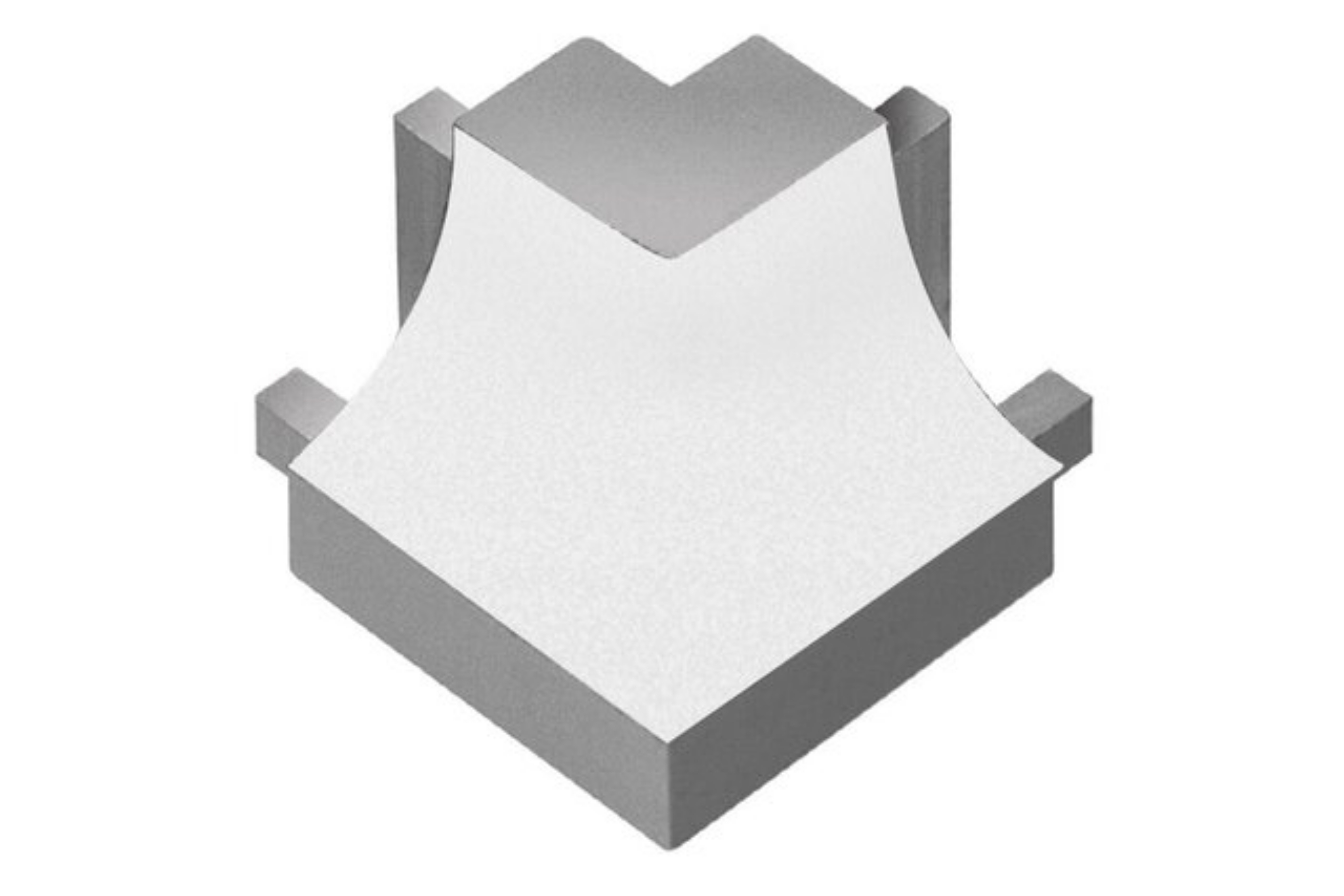 Schluter Dilex-Ahk Coin Ext Carré 90° Alum Blanc Mat E90Q/AHK1S/MBW