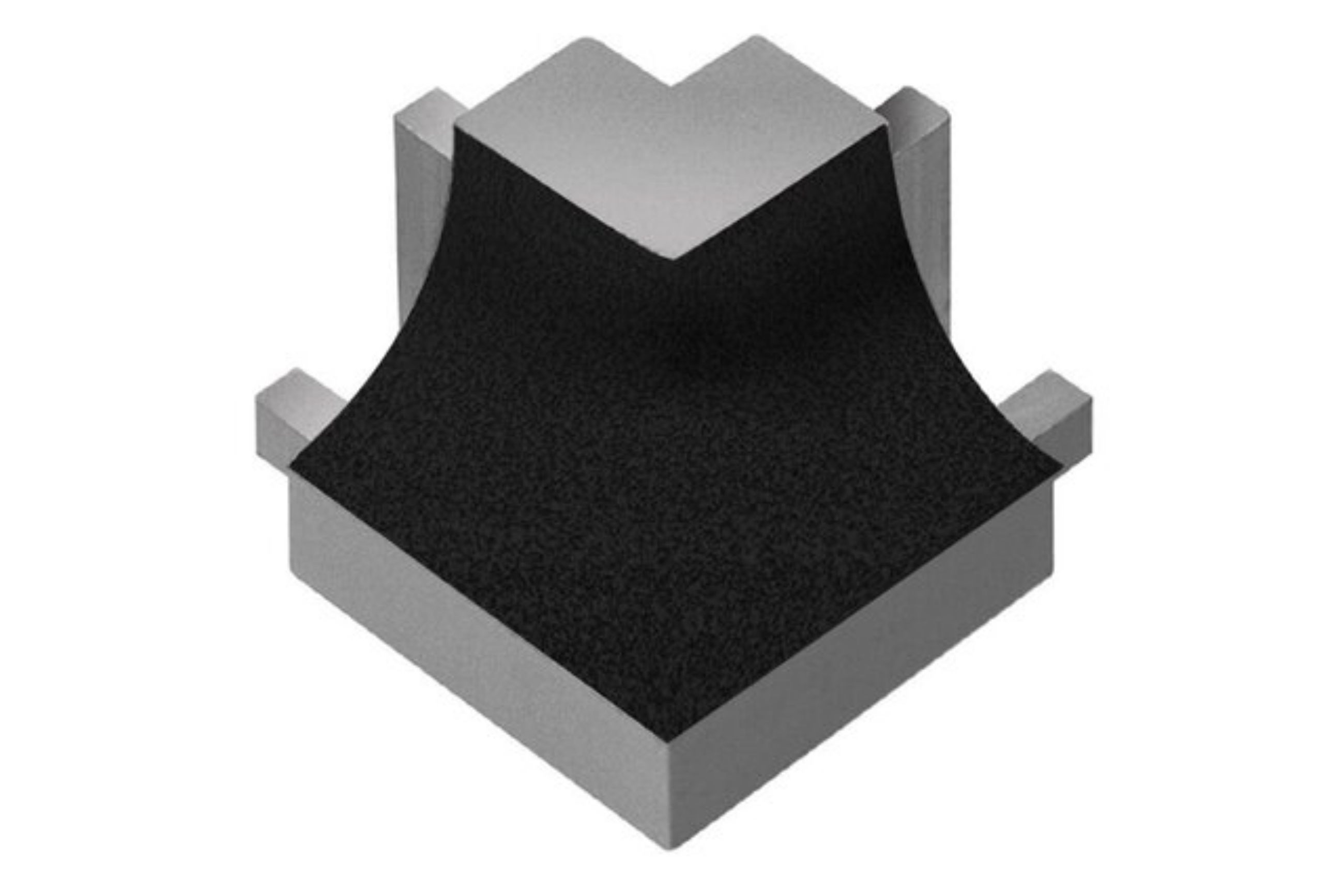 Schluter Dilex-Ahk Coin Ext Carré 90° Alum Noir Mat E90Q/AHK1S/MGS