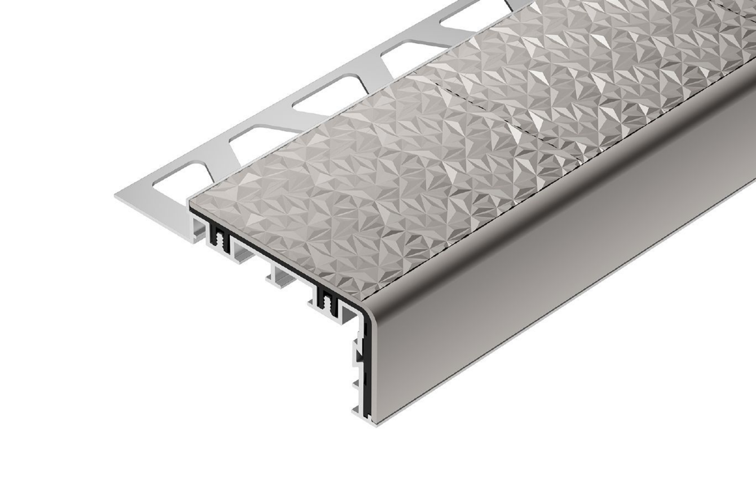 Schluter Trep-V 60 11/32" Gris Pierre 10' TVL60SG90/300