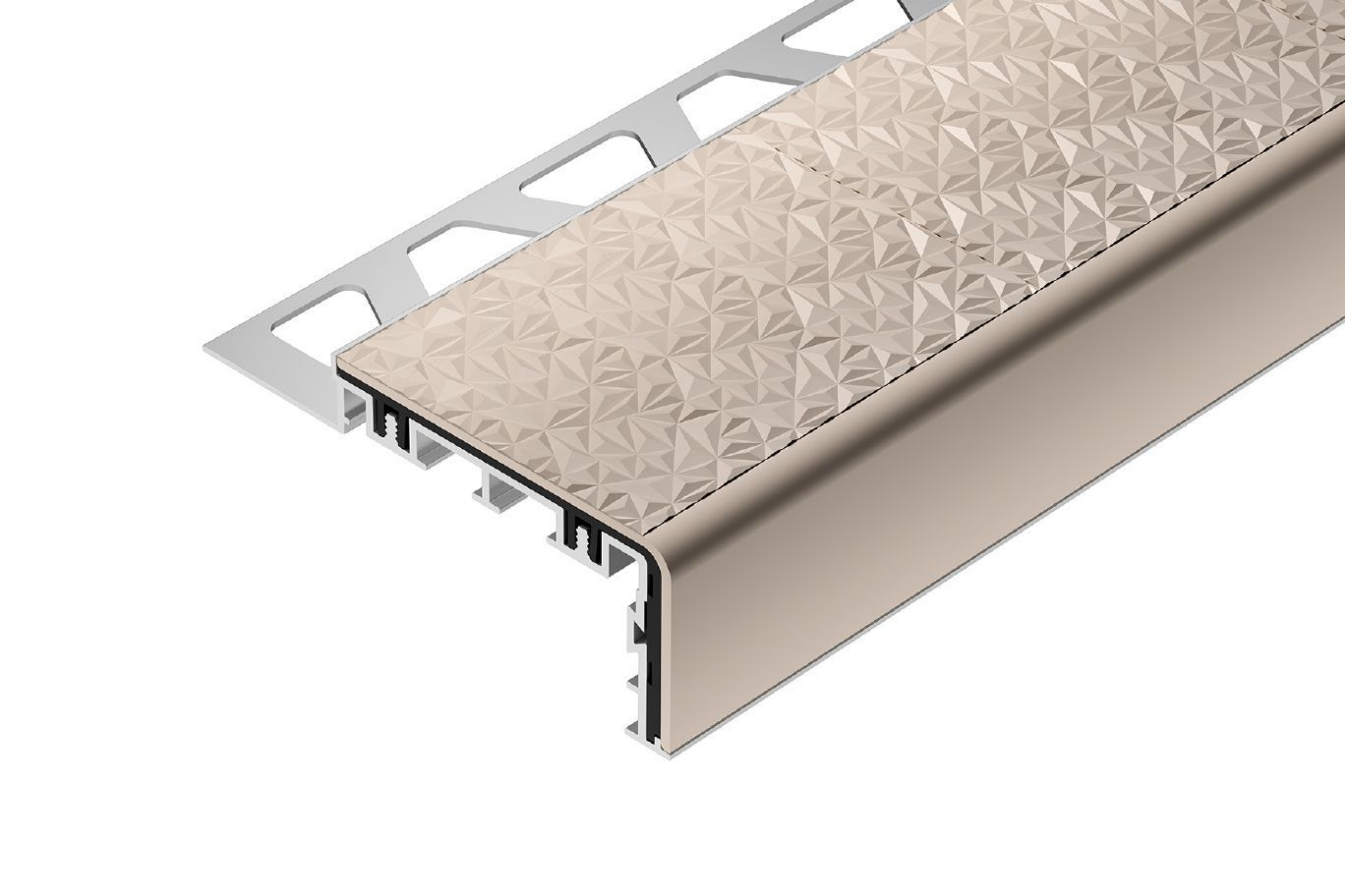 Schluter Trep-V 60 7/16" Sable 10' TVL60SP110/300