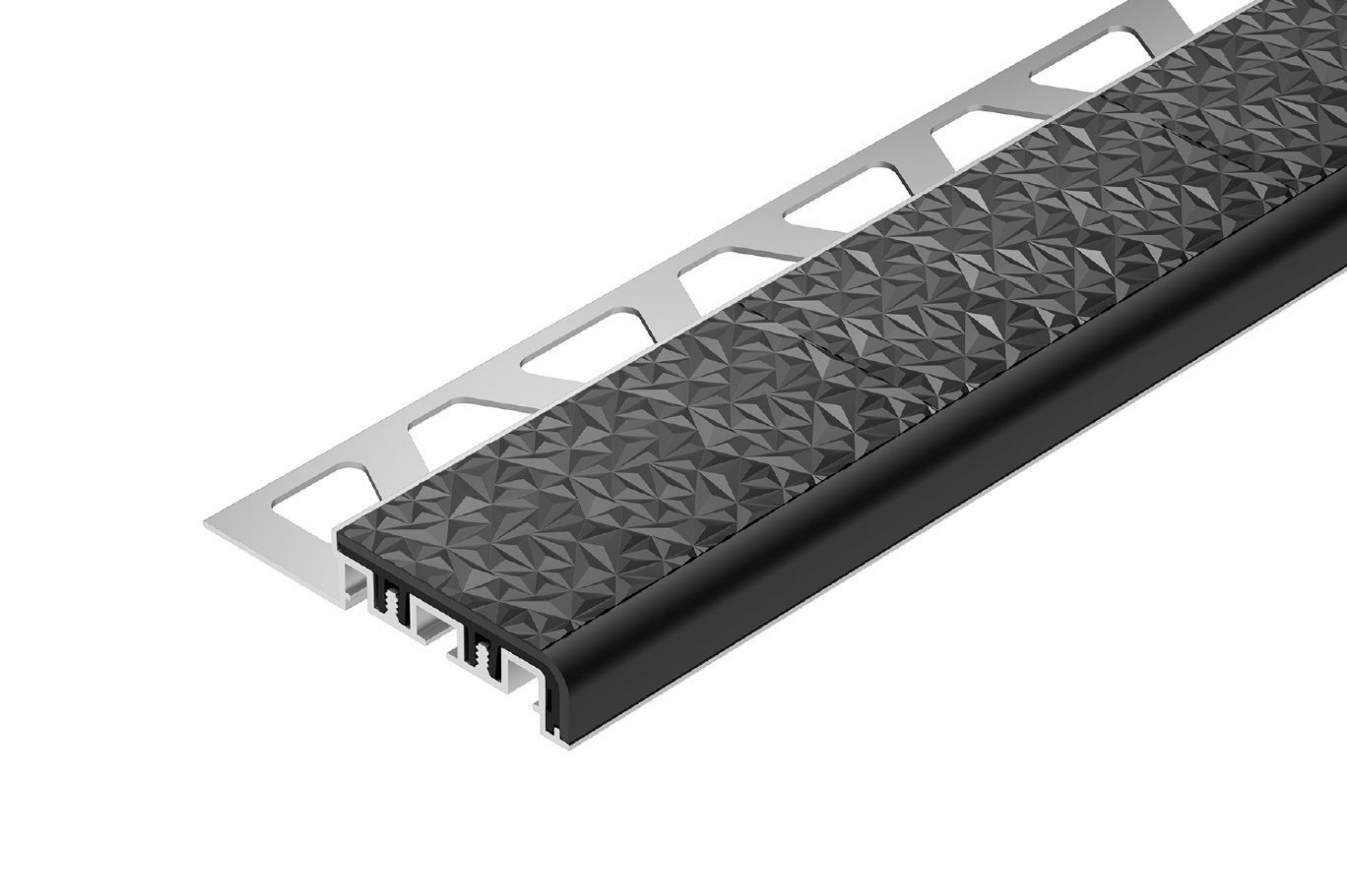 Schluter Trep-V 42 11/32" Gris Coulis 10' TVL42FG90/300