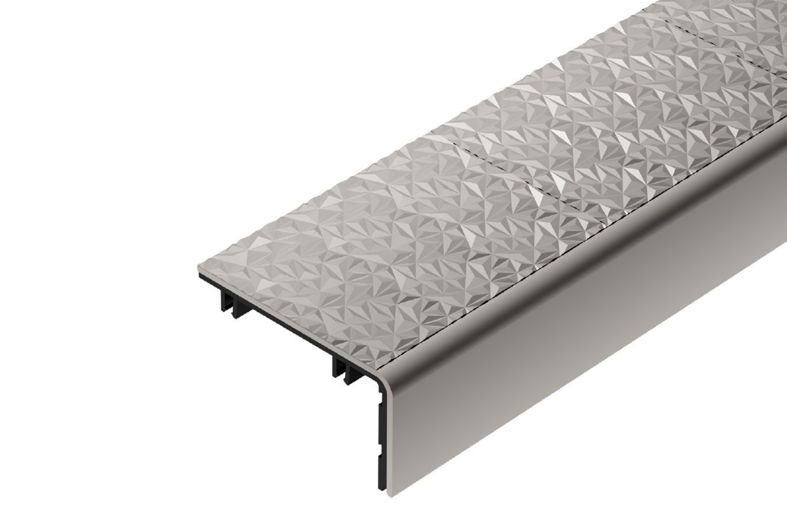 Schluter Trep-V 60 Insert Gris Pierre 6' 7" TVL60SG/200