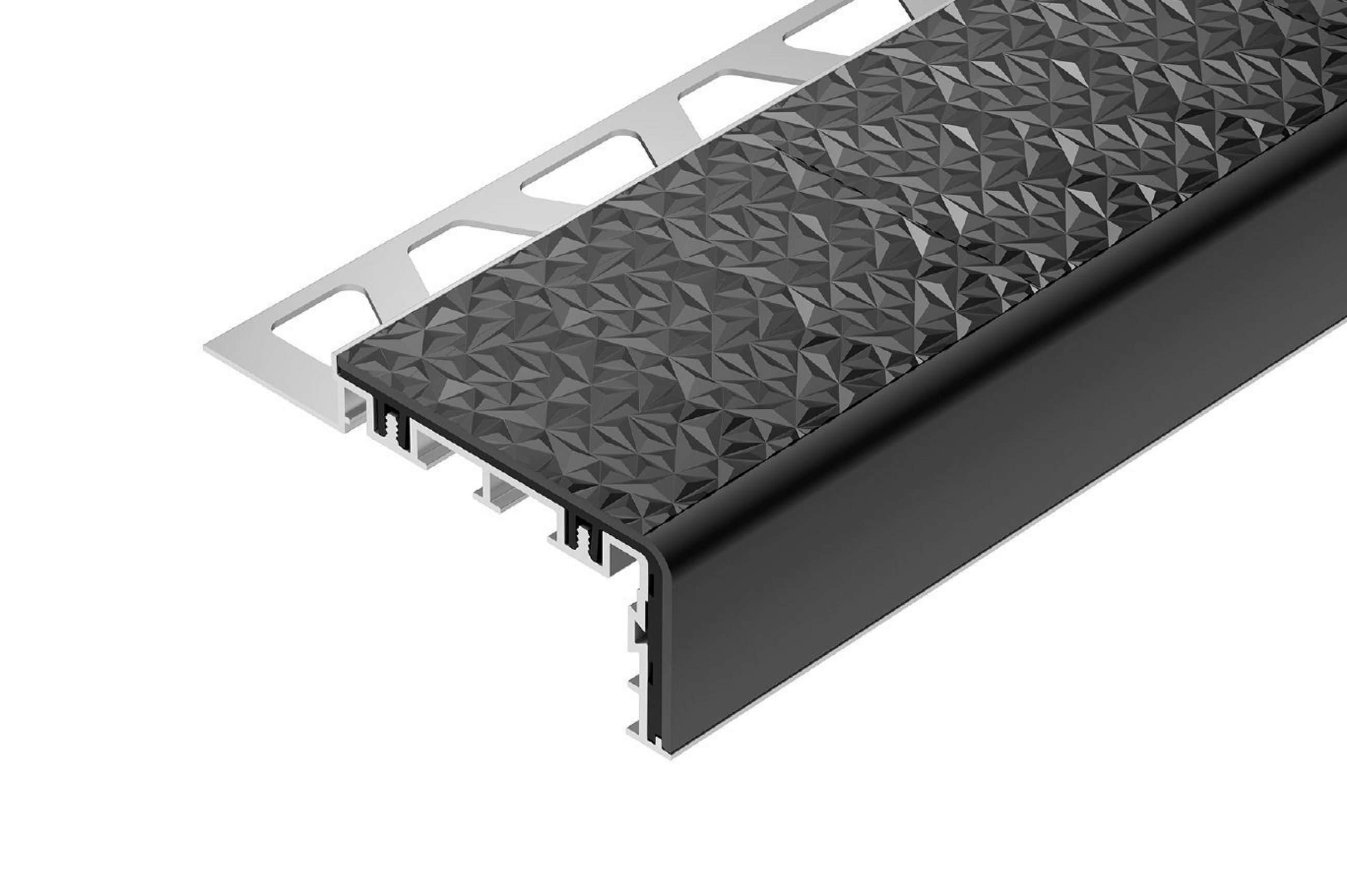 Schluter Trep-V 60 1/2" Gris Coulis 6' 7" TVL60FG125/200