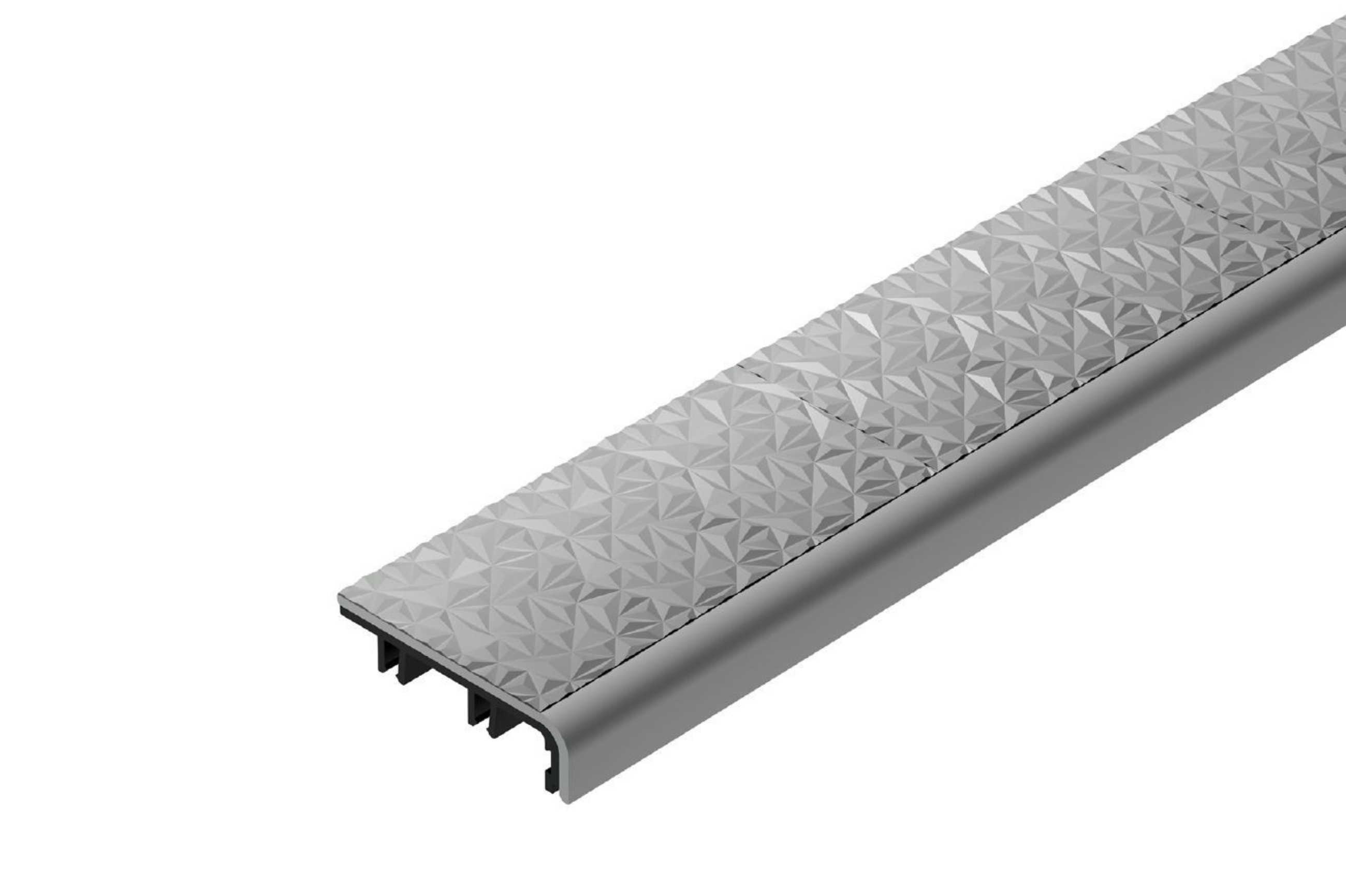 Schluter Trep-V 42 Insert Gris Clair 6' 7" TVL42HG/200