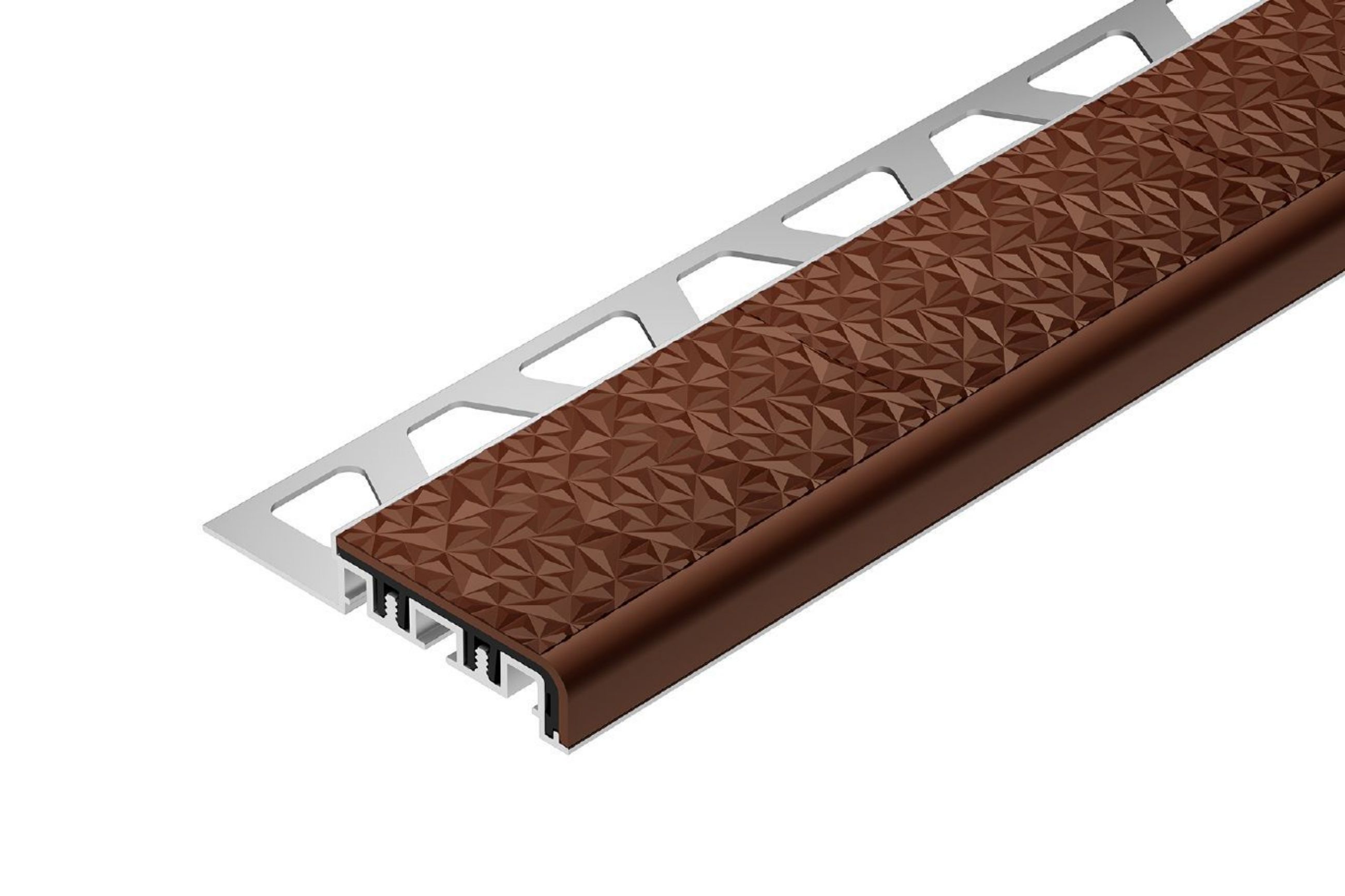 Schluter Trep-V 42 1/2" Brun Noisette 6' 7" TVL42NB125/200