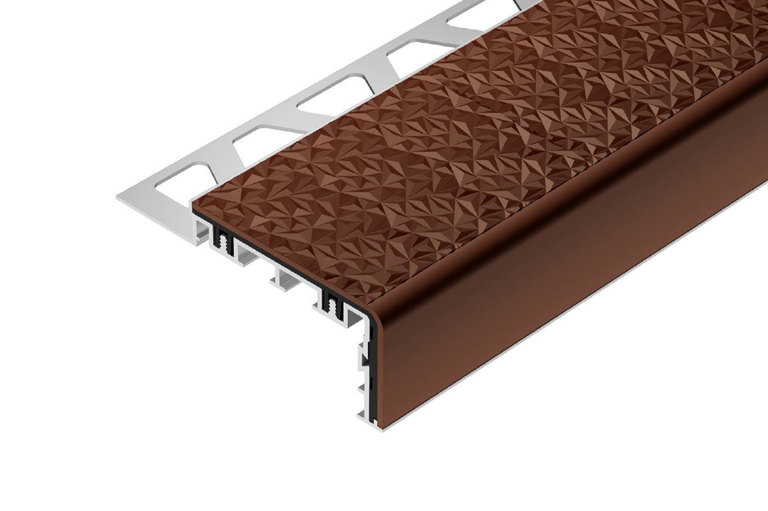 Schluter Trep-V 60 7/16" Brun Noisette 4' 11" TVL60NB110/150