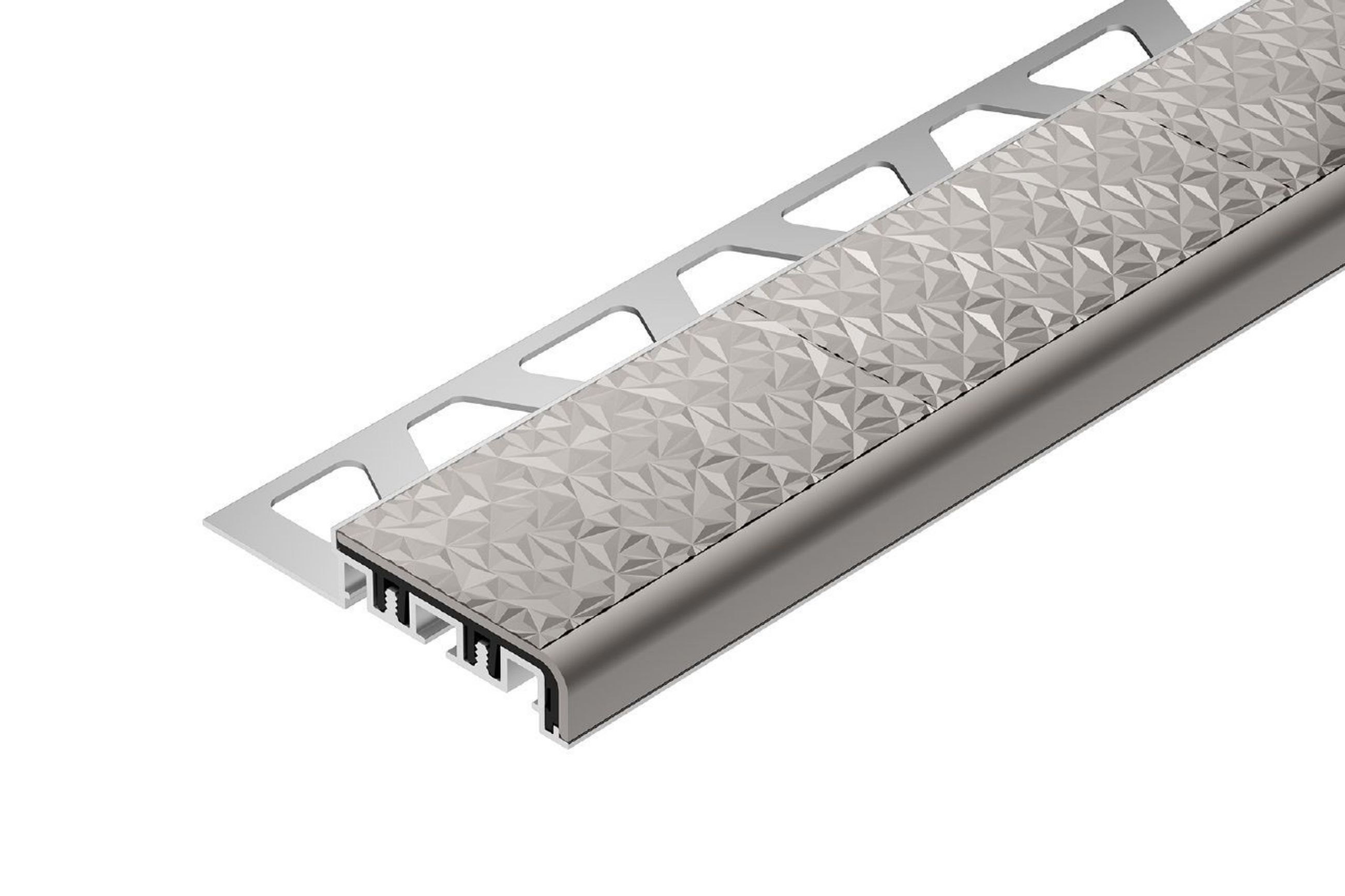 Schluter Trep-V 42 7/16" Gris Pierre 4' 11" TVL42SG110/150