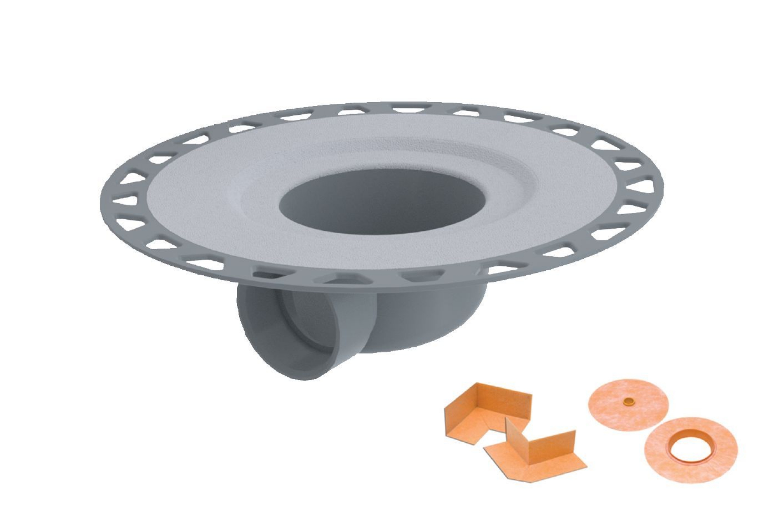 Schluter Kerdi-Drain-H 2" Pvc Sans Coins Et Manchons KDH2/PVC/FL